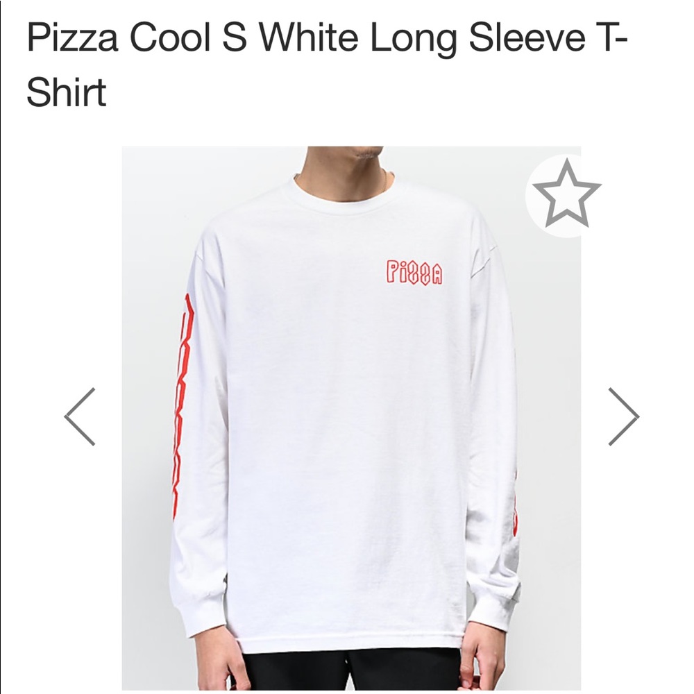 Pizza Cool S White Long Sleeve T-Shirt